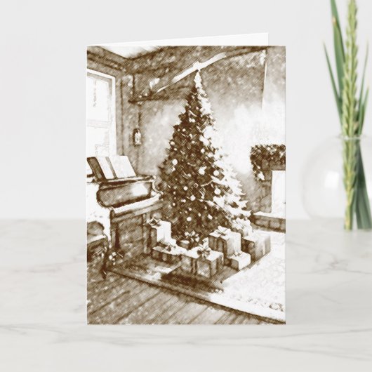 Wishing You The Best Wonderful Christmas Nostalgia Karte (Vorderseite)