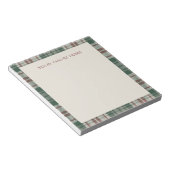Wishlist Note Pad - Classic Christmas Plaid Notizblock (angewinkelt)