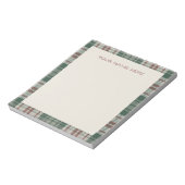 Wishlist Note Pad - Classic Christmas Plaid Notizblock (Rotiert)