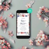 Wishpering Blooms Watercolor Winter Wedding Einladung