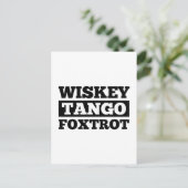 Wiskey Tango Foxtrot Postkarte (Stehend Vorderseite)