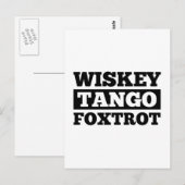 Wiskey Tango Foxtrot Postkarte (Vorne/Hinten)