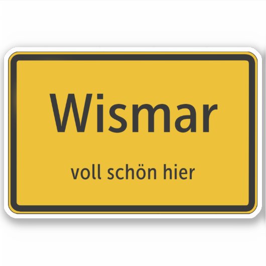 Wismar Aufkleber Sticker Autoaufkleber (Vorderseite)