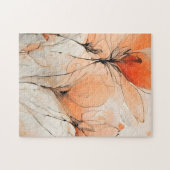 Wispy Abstract Ink Contemporary Floral Puzzle (Horizontal)