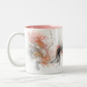 Wispy and Graceful Watercolor Blume Keramik Tasse (Links)