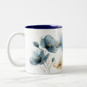 Wispy and Graceful Watercolor Blume Keramik Tasse (Links)