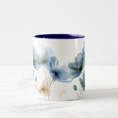 Wispy and Graceful Watercolor Blume Keramik Tasse (Mittel)