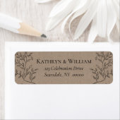 Wispy Black Floral Konturen Kraft Wedding (Insitu)