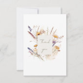 Wispy Botanical Baby Dusche Vielen Dank Dankeskarte (Vorderseite)