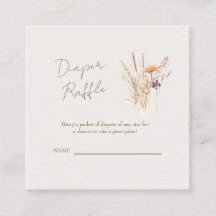 Wispy Botanical Creme-Windel-Raffle-Karte