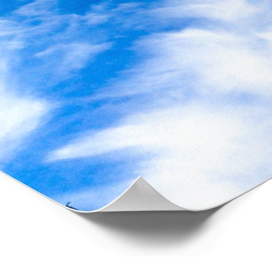 Wispy Clouds - Blau Poster (Ecke)