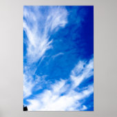 Wispy Clouds - Blau Poster (Vorne)