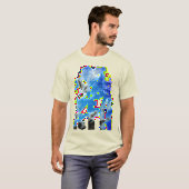 Wispy Clouds - Blau T-Shirt (Vorne ganz)