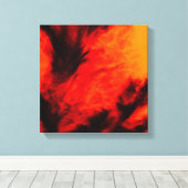 Wispy Clouds - Orange Leinwanddruck (Insitu (Holzboden))