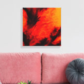 Wispy Clouds - Orange Leinwanddruck (Insitu (Wohnzimmer))