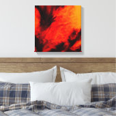 Wispy Clouds - Orange Leinwanddruck (Insitu (Schlafzimmer))