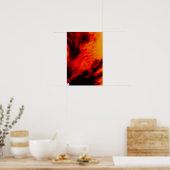 Wispy Clouds - Orange Poster (Küche)