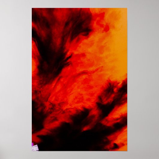 Wispy Clouds - Orange Poster (Vorne)