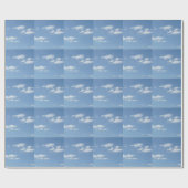 Wispy Clouds Powder Blue Sky Geschenkpapier (Flach)