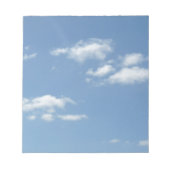 Wispy Clouds Powder Blue Sky Notizblock (Vorderseite)