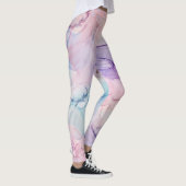 Wispy Ethereal Pastel Watercolor Inky Fantasy Glam Leggings (Rechts)