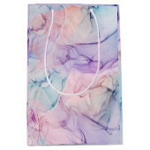 Wispy Ethereal Pastel Watercolor Inky Fantasy Glam Mittlere Geschenktüte (Vorderseite)