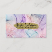 Wispy Ethereal Pastel Watercolor Inky Fantasy Glam Visitenkarte (Vorderseite)