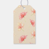 Wispy Floral Champagne Wedding Welcome Bag Geschenkanhänger (Rückseite)