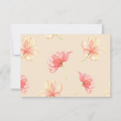 Wispy Floral Foto Save the Date Ankündigung (Rückseite)