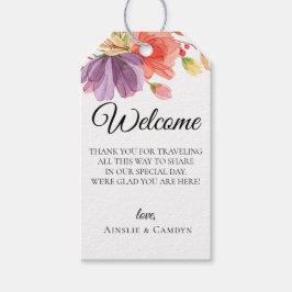 Wispy Floral Wedding Welcome Bag Geschenkanhänger