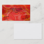 wispy gelbe hotrod Flammen auf Rot Visitenkarte (Vorne/Hinten)