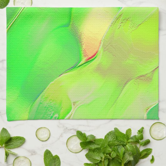 Wispy geschnitzt im alten vivid grün? geschirrtuch (Gefaltet)