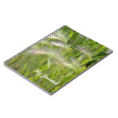 Wispy Green Prairie Grass Foto Spiral Notebook Notizblock (Linke Seite)
