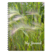 Wispy Green Prairie Grass Foto Spiral Notebook