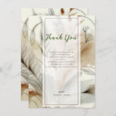 Wispy Greenery Modern Botanical Boho Vielen Dank Einladung (Vorne/Hinten)