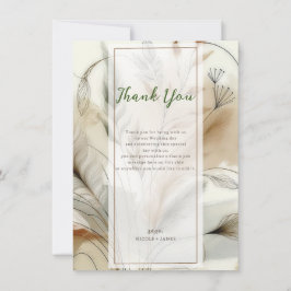 Wispy Greenery Modern Botanical Boho Vielen Dank Einladung