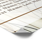 Wispy Greenery Moderne Botanische Boho Sitzplätze Poster (Ecke)