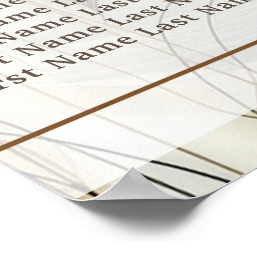 Wispy Greenery Moderne Botanische Boho Sitzplätze Poster (Ecke)