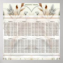 Wispy Greenery Moderne Botanische Boho Sitzplätze Poster