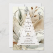 Wispy Greenery Moderne Botanische Hochzeit Einladung (Vorderseite)