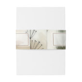 Wispy Greenery Moderne Botanische Hochzeit Einladungsbanderole (Rückseitenbeispiel)