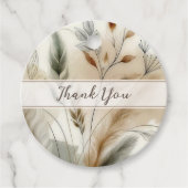 Wispy Greenery Moderne Botanische Hochzeit Geschenkanhänger (Vorderseite)