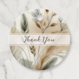 Wispy Greenery Moderne Botanische Hochzeit Geschenkanhänger