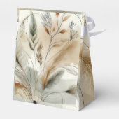 Wispy Greenery Moderne Botanische Hochzeit Geschenkschachtel (Rückseite)