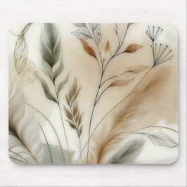 Wispy Greenery Moderne Botanische Hochzeit Mousepad