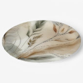 Wispy Greenery Moderne Botanische Hochzeit Pappteller (Schrägansicht)