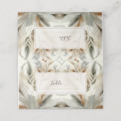 Wispy Greenery Moderne Botanische Hochzeit Platzkarte (Außenseite Aufgefaltet)