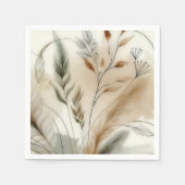 Wispy Greenery Moderne Botanische Hochzeit Serviette (Vorderseite)
