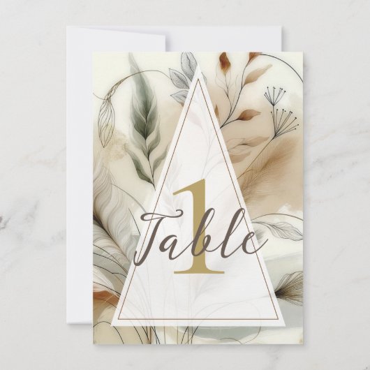Wispy Greenery Moderner Botanischer Hochzeitstisch Einladung (Rückseite)