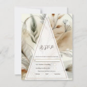 Wispy Greenery Modernes Botanisches Boho Wedding R Einladung (Vorderseite)
